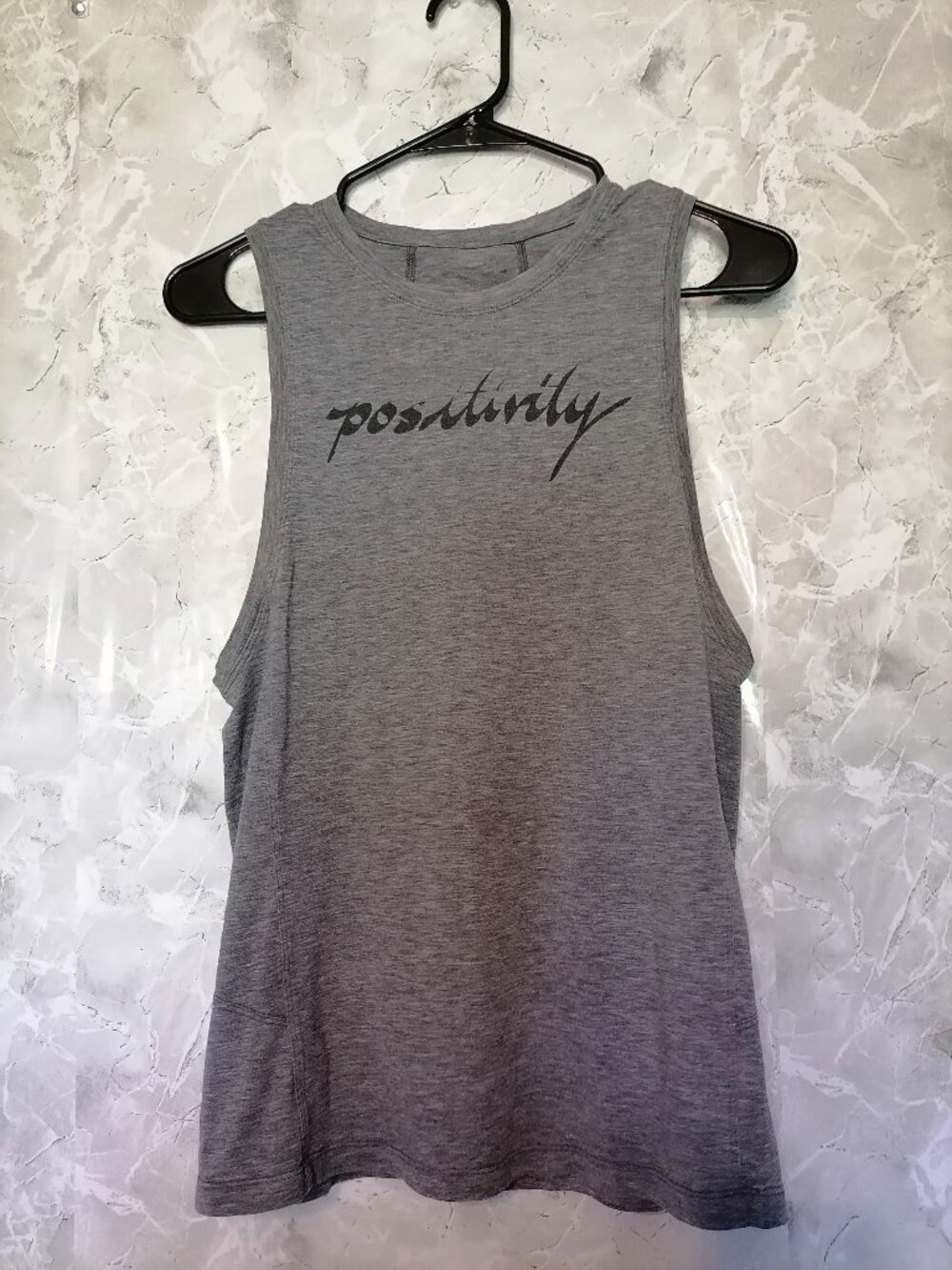 Lululemon Women's Tank Top Positivity Box It Out Gray - Size 4